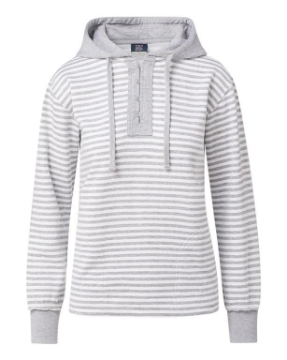 Heather Grey/ White Stripe