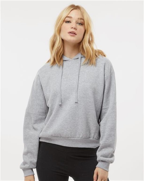 MV Sport - Women's Sueded Fleece Crop Hooded Sweatshirt - W21751