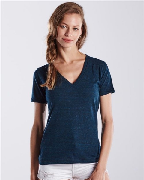 US Blanks - Women's V-Neck Overdyed Tee - US2228