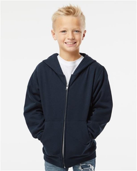 Independent Trading Co. - Youth Midweight Full-Zip Hooded Sweatshirt - SS4001YZ