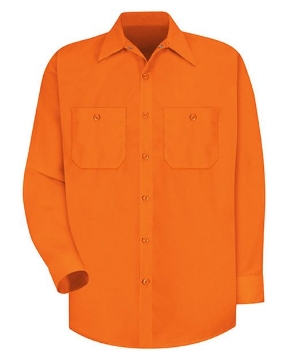 Red Kap - Enhanced Visibility Long Sleeve Work Shirt - Tall Sizes - SS14T