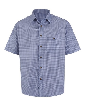 Red Kap - Mini-Plaid Uniform Short Sleeve Shirt - SP84