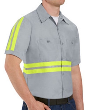 Red Kap - Enhanced Visibility Industrial Work Shirt - Tall Sizes - SP24ET