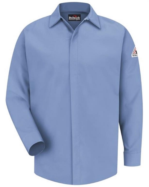 Bulwark - Concealed-Gripper Pocketless Long Sleeve Shirt - CoolTouch® 2 - Tall Sizes - SMS2T