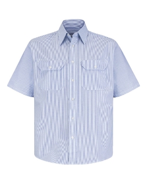 White/ Blue Pinstripe