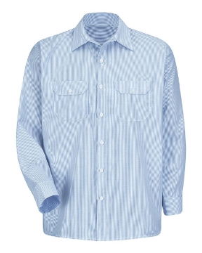 White/ Blue Pinstripe