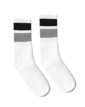 White/ Black/ Grey Thick Stripe