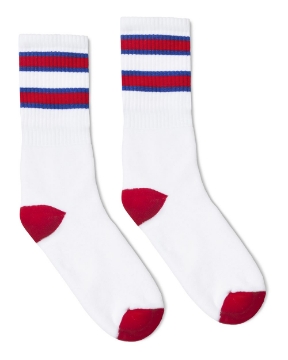 White/ Blue/ Red Double Stripe