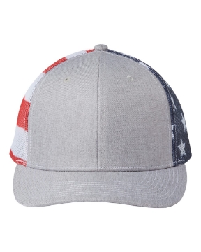 Heather Grey/ USA Flag