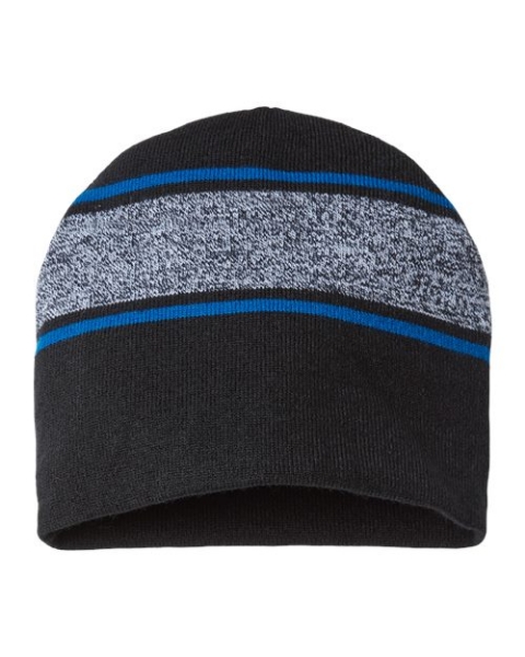 CAP AMERICA - USA-Made Variegated Striped Beanie - RKV9