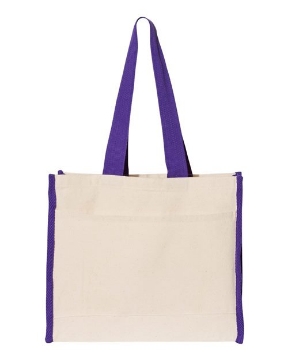 Q-Tees - 14L Tote with Contrast-Color Handles - Q1100