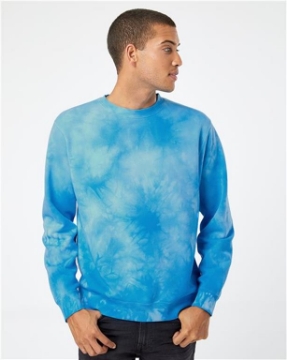 Independent Trading Co. - Midweight Tie-Dyed Crewneck Sweatshirt - PRM3500TD