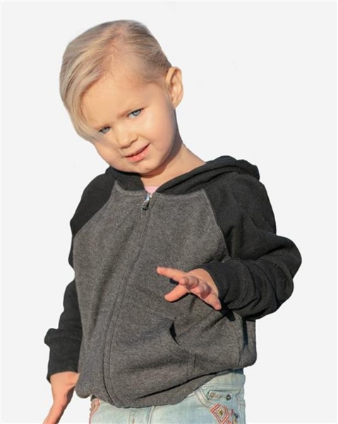 Independent Trading Co. - Toddler Lightweight Special Blend Raglan Zip Hood - PRM10TSBZ