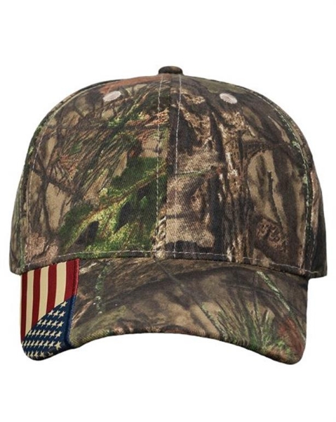 Kati - Camo Woven USA Flag Cap - LC350