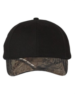 Kati - Solid Crown with Camo Visor Cap - LC25