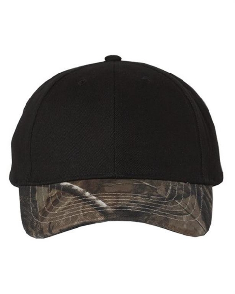 Kati - Solid Crown with Camo Visor Cap - LC25