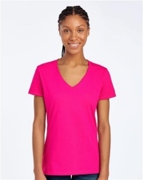 Fruit of the Loom - HD Cotton Women's V-Neck T-Shirt - L39VR