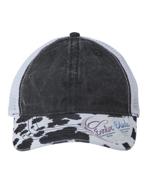 Infinity Her - Women's Printed Visor with Mesh Back Cap - JANET