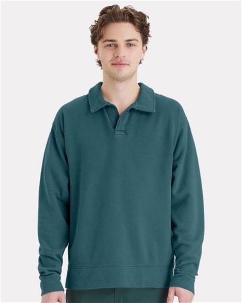 ComfortWash by Hanes - Garment-Dyed Polo Collar Sweatshirt - GDH490