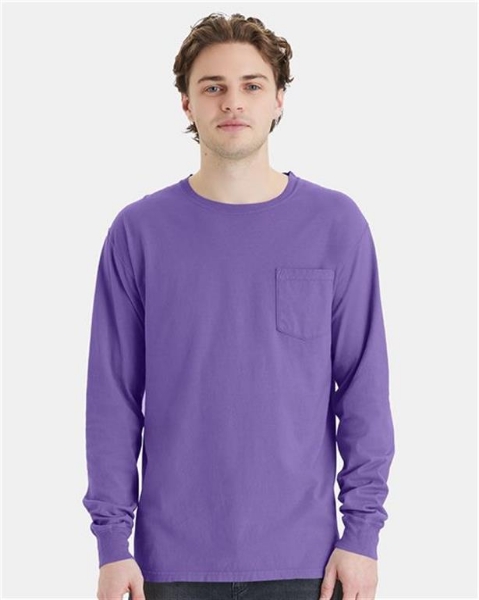 ComfortWash by Hanes - Garment-Dyed Long Sleeve T-Shirt With a Pocket - GDH250