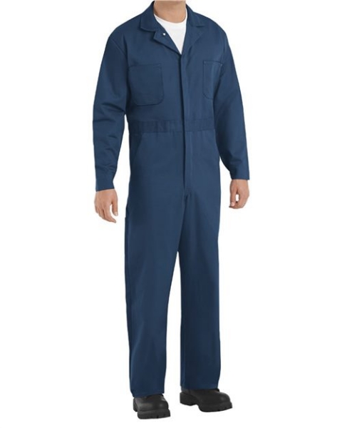 Red Kap - Button-Front Cotton Coverall - Tall Sizes - CC16T