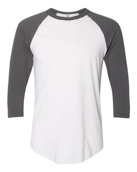 American Apparel - 50/50 Raglan Three-Quarter Sleeve Tee - BB453W