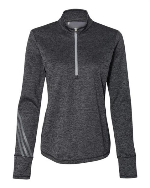 Adidas - Women's Brushed Terry Heathered Quarter-Zip Pullover - A285