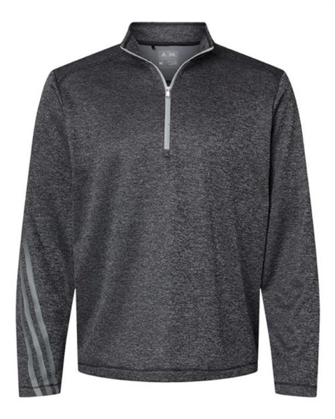 Adidas - Brushed Terry Heathered Quarter-Zip Pullover - A284