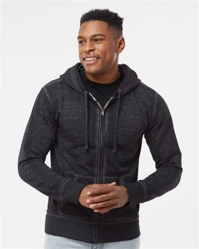 J. America - Vintage Zen Fleece Full-Zip Hooded Sweatshirt - 8916