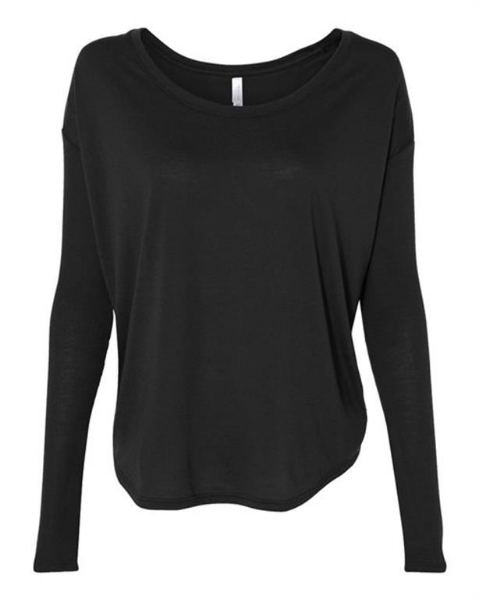 BELLA + CANVAS - Women’s Flowy 2x1 Ribbed Long Sleeve Tee - 8852