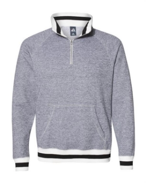 J. America - Peppered Fleece Quarter-Zip Sweatshirt - 8703