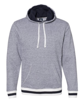 J. America - Peppered Fleece Lapover Hooded Sweatshirt - 8701