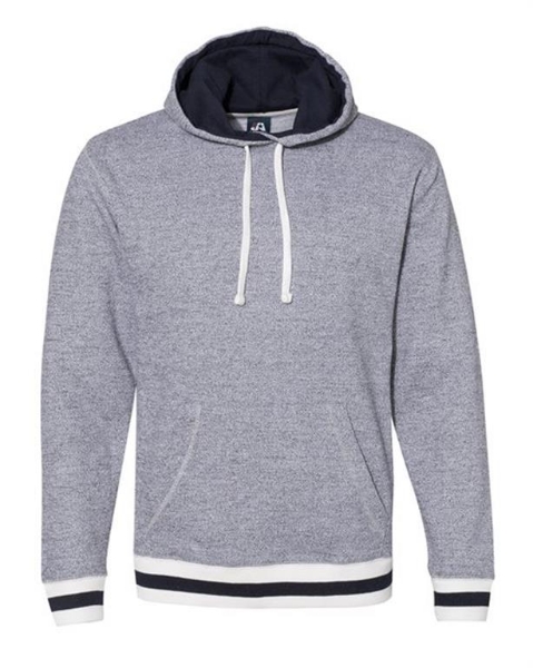 J. America - Peppered Fleece Lapover Hooded Sweatshirt - 8701