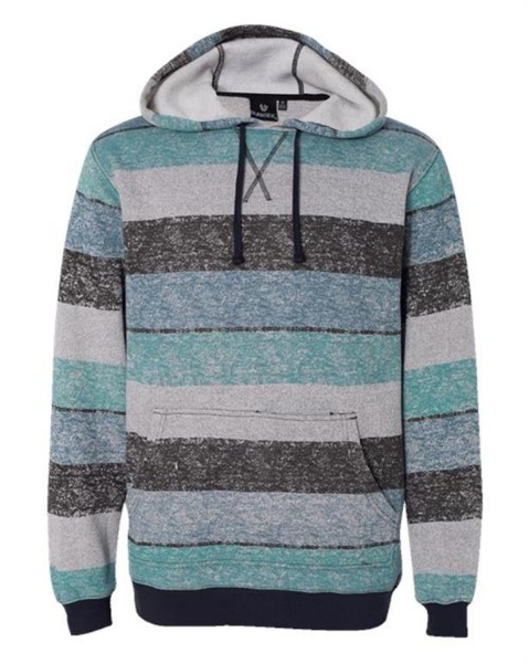 Burnside - Printed Stripes Fleece Sweatshirt - 8603