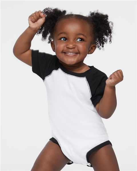 Rabbit Skins - Infant Baseball Fine Jersey Bodysuit - 4430