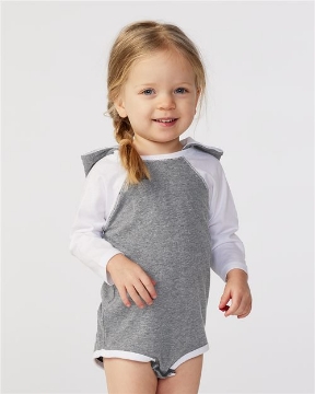 Rabbit Skins - Fine Jersey Infant Character Hooded Long Sleeve Bodysuit with Ears - 4418