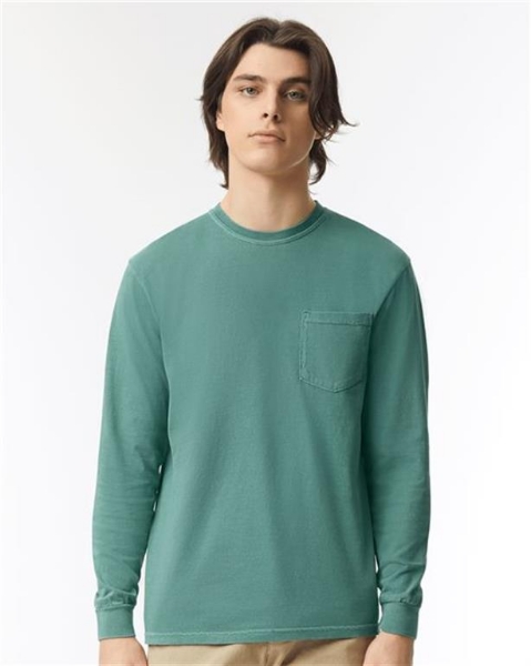 Comfort Colors - Garment-Dyed Heavyweight Long Sleeve Pocket T-Shirt - 4410