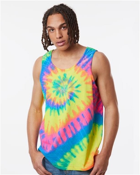 Dyenomite - Multi-Color Spiral Tie-Dyed Tank Top - 420MS