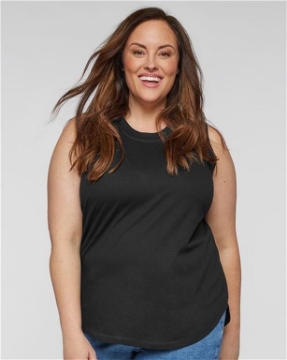 LAT - Women's Curvy Relaxed Fine Jersey Tank - 3892