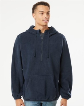 Burnside - Polar Fleece Quarter-Zip Hooded Pullover - 3600