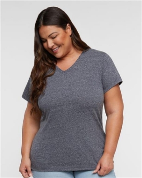 LAT - Women's Harborside Mélange V-Neck Tee - 3591