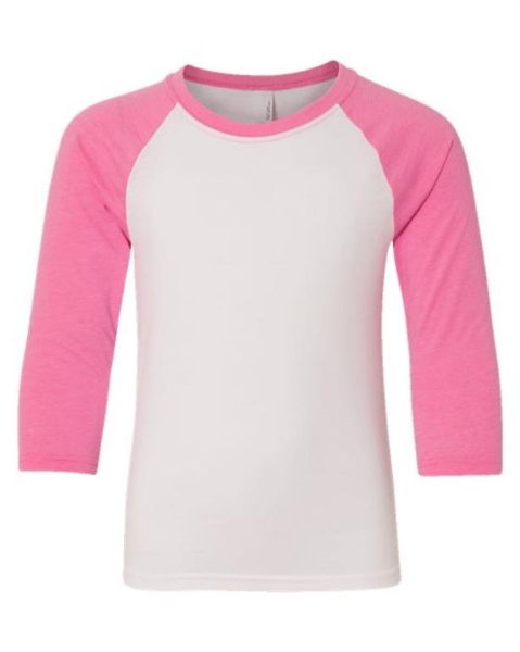 Next Level - Youth CVC Three-Quarter Sleeve Raglan T-Shirt - 3352