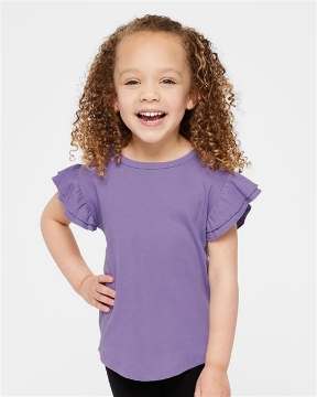 Rabbit Skins - Toddler Flutter Sleeve Tee - 3339