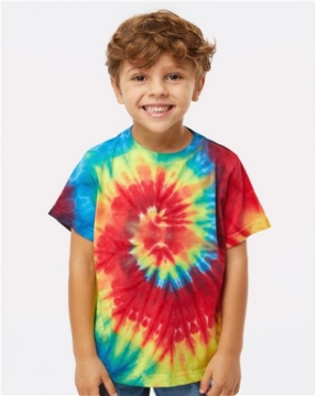 Dyenomite - Toddler Spiral Tie-Dyed T-Shirt - 330MS