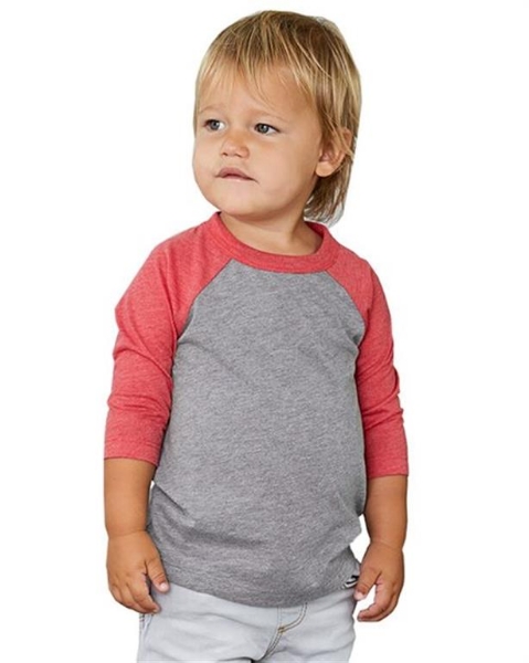 BELLA + CANVAS - Toddler Three-Quarter Sleeve Baseball Tee - 3200T