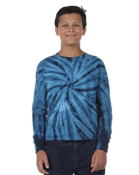 Dyenomite - Youth Cyclone Tie-Dyed Long Sleeve T-Shirt - 24BCY