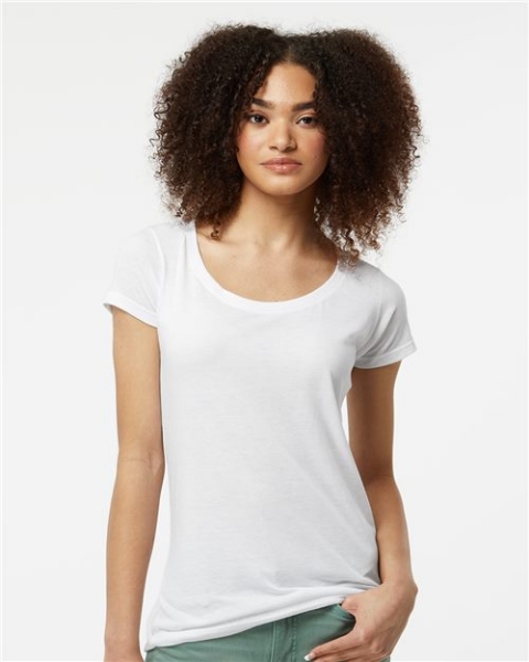 Tultex - Women's Poly-Rich Scoop Neck T-Shirt - 243