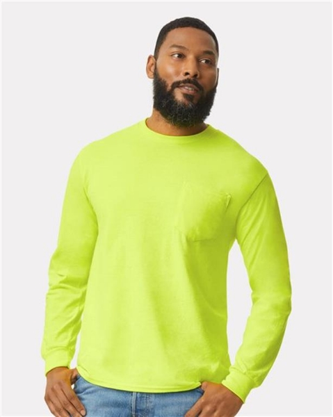 Gildan - Ultra Cotton® Long Sleeve Pocket T-Shirt - 2410