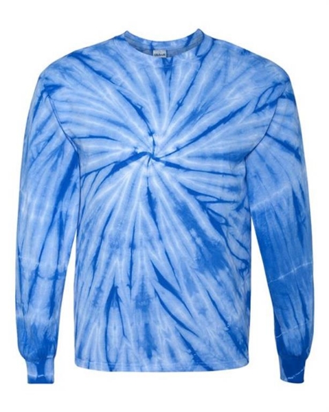 Dyenomite - Cyclone Pinwheel Tie-Dyed Long Sleeve T-Shirt - 240CY