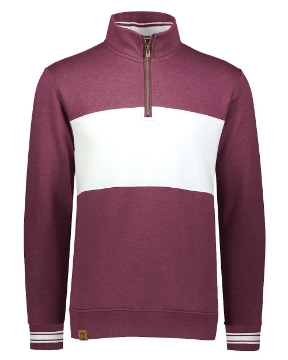 Maroon Heather/ White